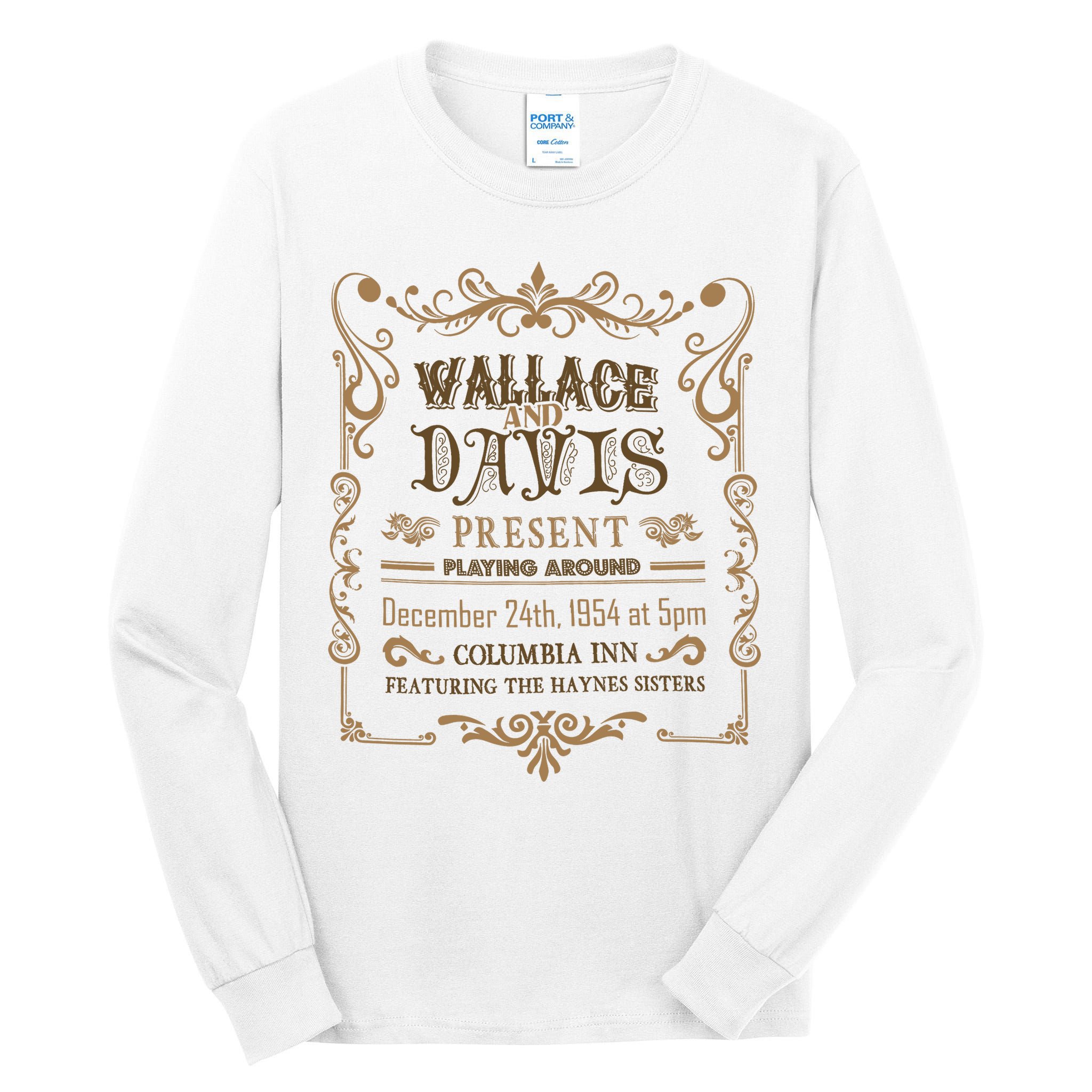 White Christmas Movie Wallace And Davis Present Tall Long Sleeve T-Shirt