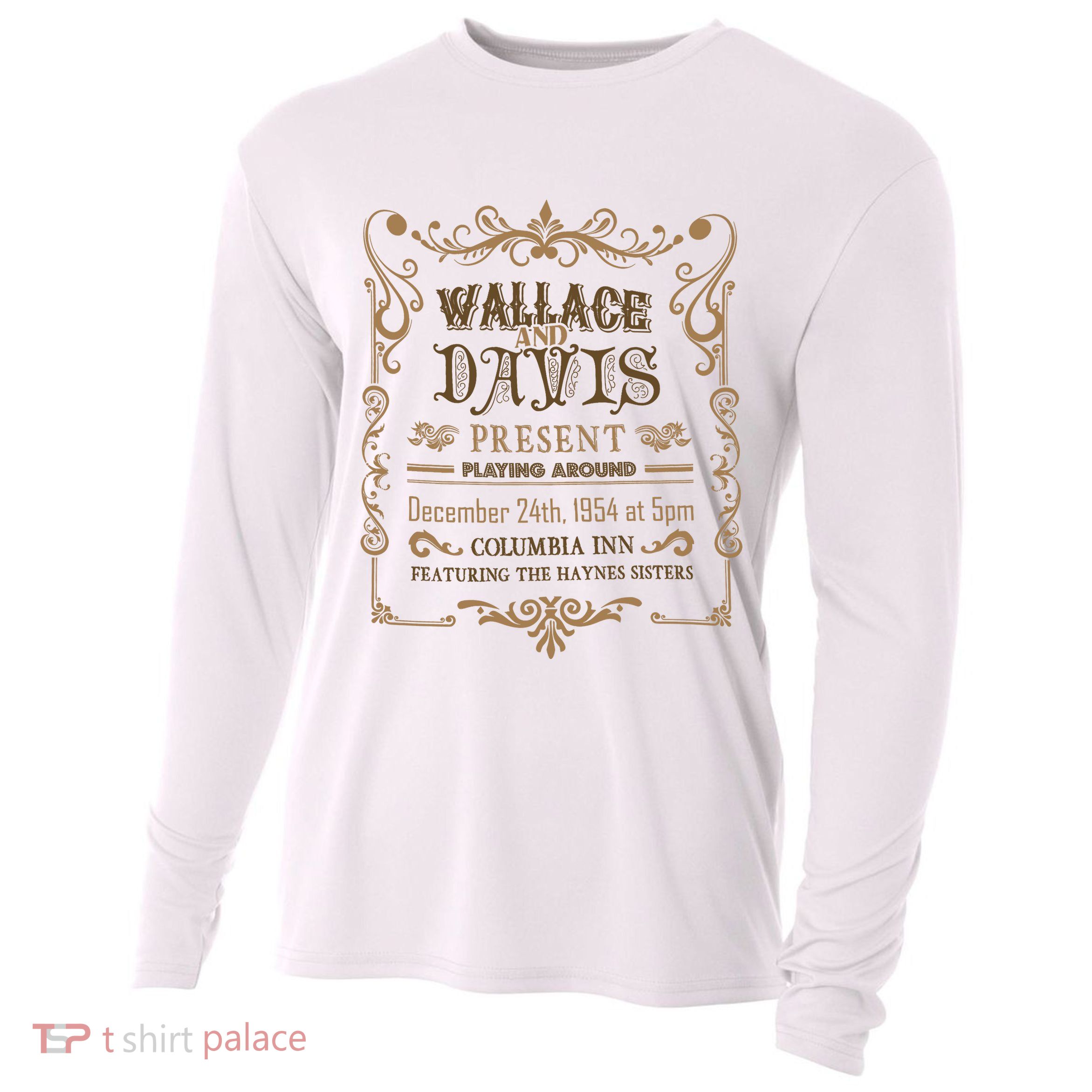 White Christmas Movie Wallace And Davis Present Cooling Performance Long Sleeve Crew