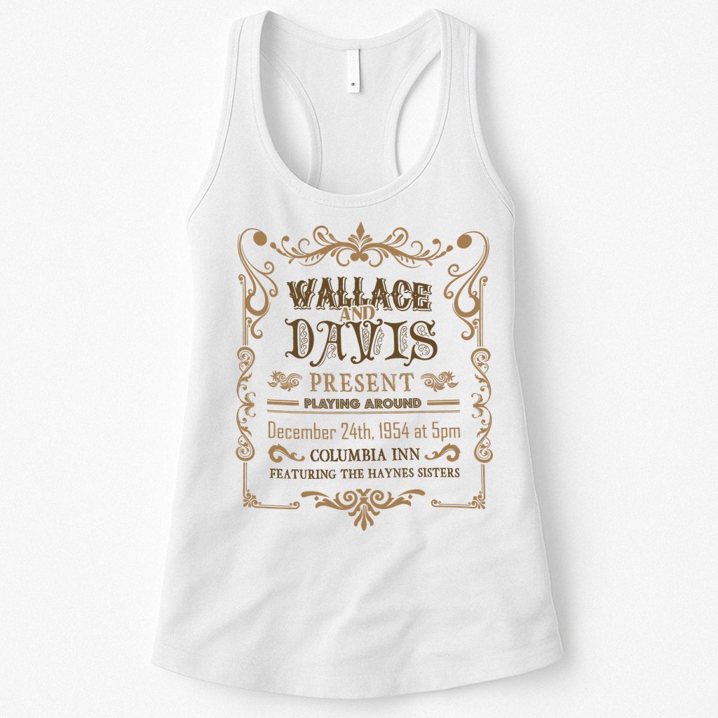 White Christmas Movie Wallace And Davis Present Womens Tank Top