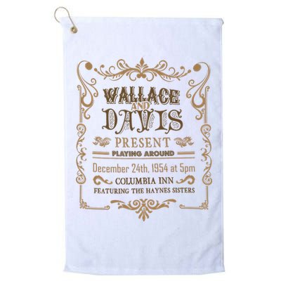 White Christmas Movie Wallace And Davis Present Golf Towel