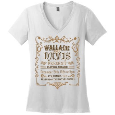 White Christmas Movie Wallace And Davis Present Women's V-Neck T-Shirt