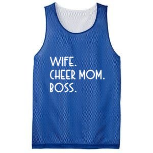 Wife Cheer Mom Boss Cheerleading Cool Gift Mesh Reversible Basketball Jersey Tank