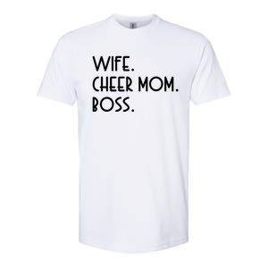 Wife Cheer Mom Boss Cheerleading Cool Gift Softstyle CVC T-Shirt