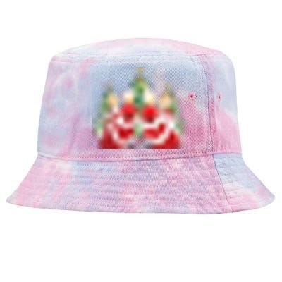 White Christmas Movie 1954 Xmas Song Holiday Pajamas Retro Tie-Dyed Bucket Hat