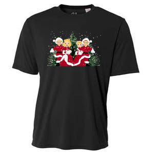 White Christmas Movie 1954 Xmas Song Holiday Pajamas Retro Cooling Performance Crew T-Shirt