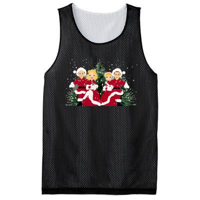 White Christmas Movie 1954 Xmas Song Holiday Pajamas Retro Mesh Reversible Basketball Jersey Tank