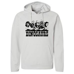 Western Country Music Legends Dinosaurs Performance Fleece Hoodie