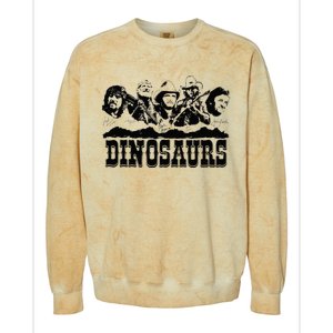 Western Country Music Legends Dinosaurs Colorblast Crewneck Sweatshirt