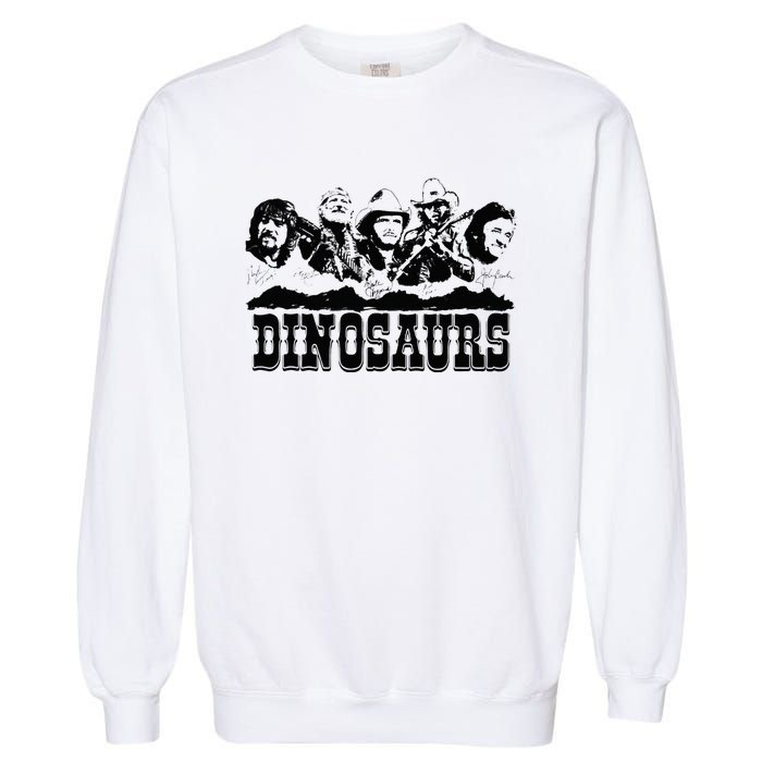 Western Country Music Legends Dinosaurs Garment-Dyed Sweatshirt