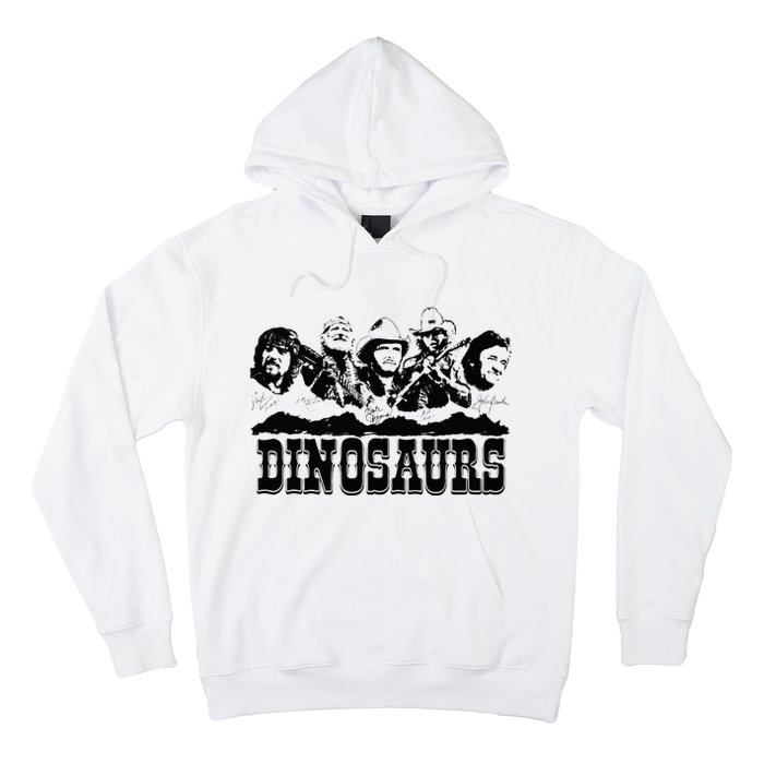 Western Country Music Legends Dinosaurs Hoodie