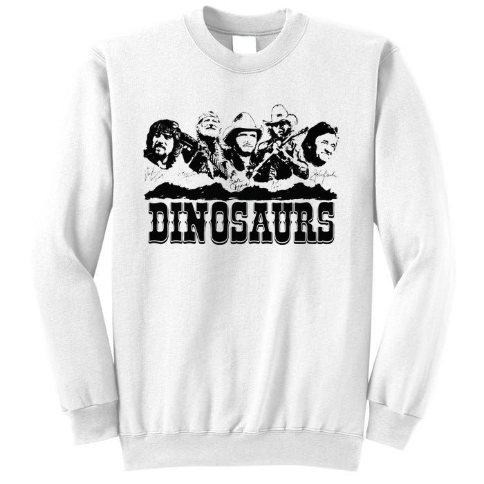 Western Country Music Legends Dinosaurs Sweatshirt