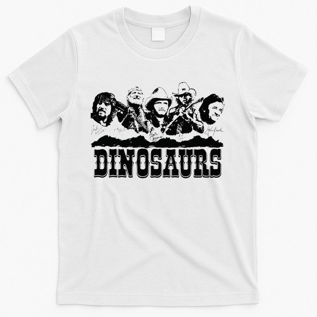 Western Country Music Legends Dinosaurs T-Shirt