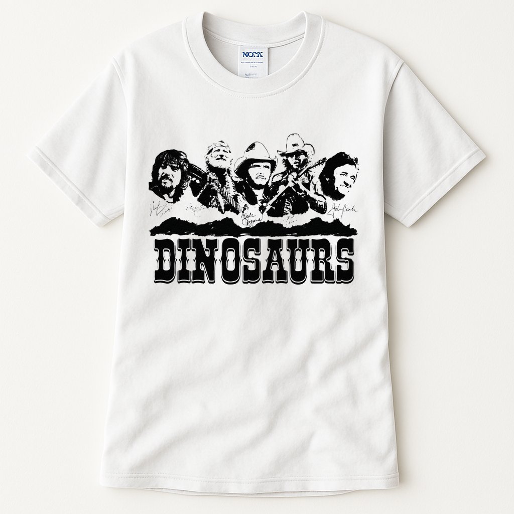 Western Country Music Legends Dinosaurs Tall T-Shirt