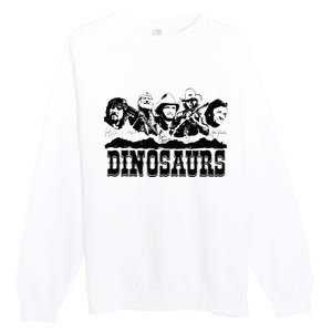 Western Country Music Legends Dinosaurs Premium Crewneck Sweatshirt