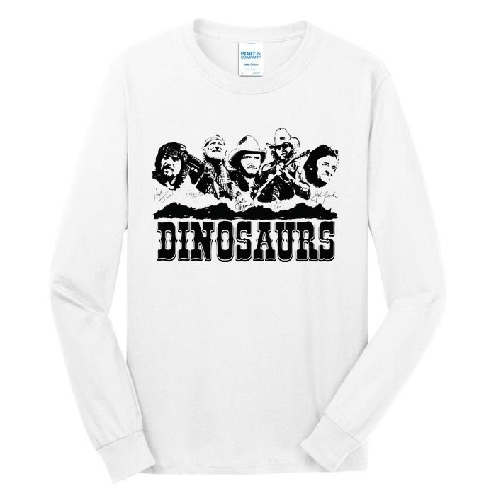 Western Country Music Legends Dinosaurs Tall Long Sleeve T-Shirt