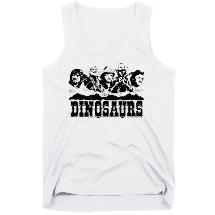 Western Country Music Legends Dinosaurs Tank Top