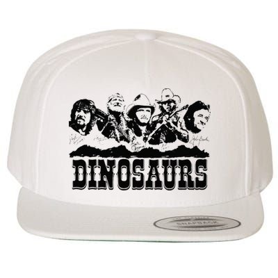 Western Country Music Legends Dinosaurs Wool Snapback Cap