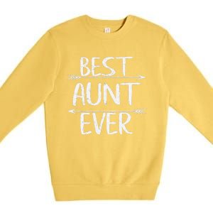 Womens Cute Mother's Day Funny Auntie Best Aunt Ever Premium Crewneck Sweatshirt