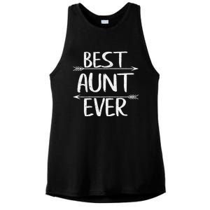 Womens Cute Mother's Day Funny Auntie Best Aunt Ever Ladies PosiCharge Tri-Blend Wicking Tank