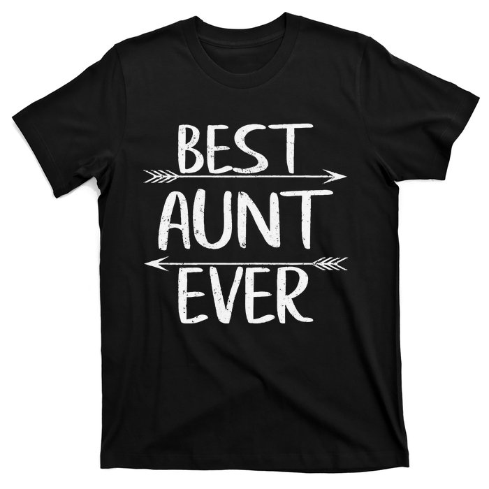 Womens Cute Mother's Day Funny Auntie Best Aunt Ever T-Shirt