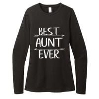 Womens Cute Mother's Day Funny Auntie Best Aunt Ever Womens CVC Long Sleeve Shirt