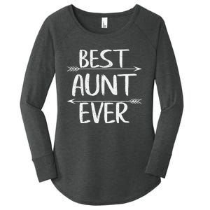 Womens Cute Mother's Day Funny Auntie Best Aunt Ever Women's Perfect Tri Tunic Long Sleeve Shirt