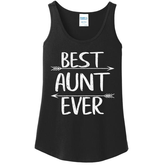 Womens Cute Mother's Day Funny Auntie Best Aunt Ever Ladies Essential Tank