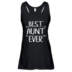 Womens Cute Mother's Day Funny Auntie Best Aunt Ever Ladies Essential Flowy Tank