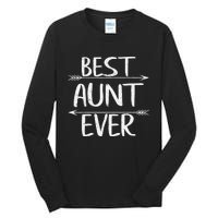 Womens Cute Mother's Day Funny Auntie Best Aunt Ever Tall Long Sleeve T-Shirt