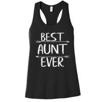 Womens Cute Mother's Day Funny Auntie Best Aunt Ever Women's Racerback Tank