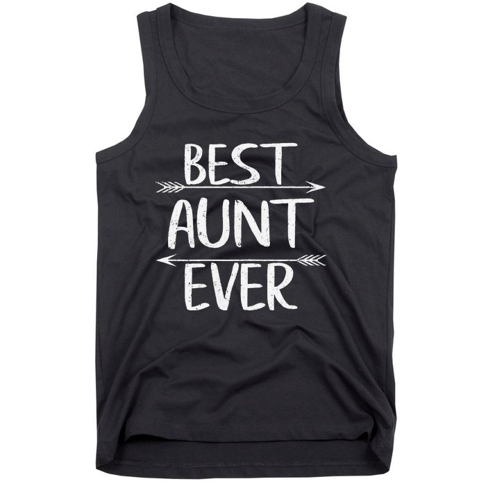 Womens Cute Mother's Day Funny Auntie Best Aunt Ever Tank Top