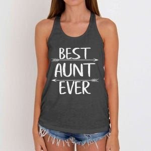 Womens Cute Mother's Day Funny Auntie Best Aunt Ever Women's Knotted Racerback Tank