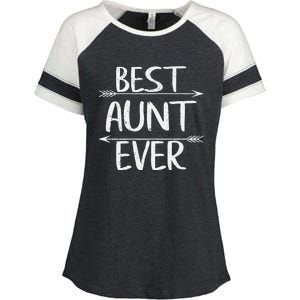 Womens Cute Mother's Day Funny Auntie Best Aunt Ever Enza Ladies Jersey Colorblock Tee