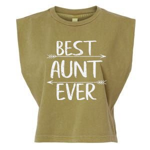 Womens Cute Mother's Day Funny Auntie Best Aunt Ever Garment-Dyed Women's Muscle Tee