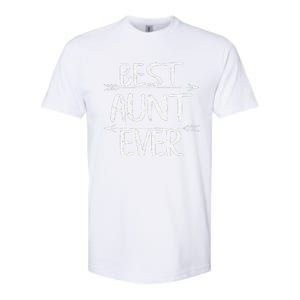 Womens Cute Mother's Day Funny Auntie Best Aunt Ever Softstyle CVC T-Shirt