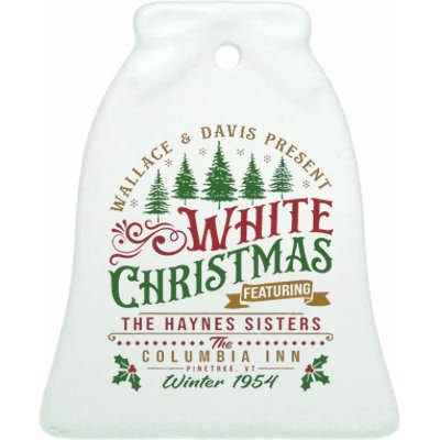 White Christmas Movie 1954 Xmas Song Haynes Sisters Xmas Ceramic Bell Ornament