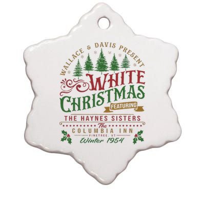 White Christmas Movie 1954 Xmas Song Haynes Sisters Xmas Ceramic Star Ornament