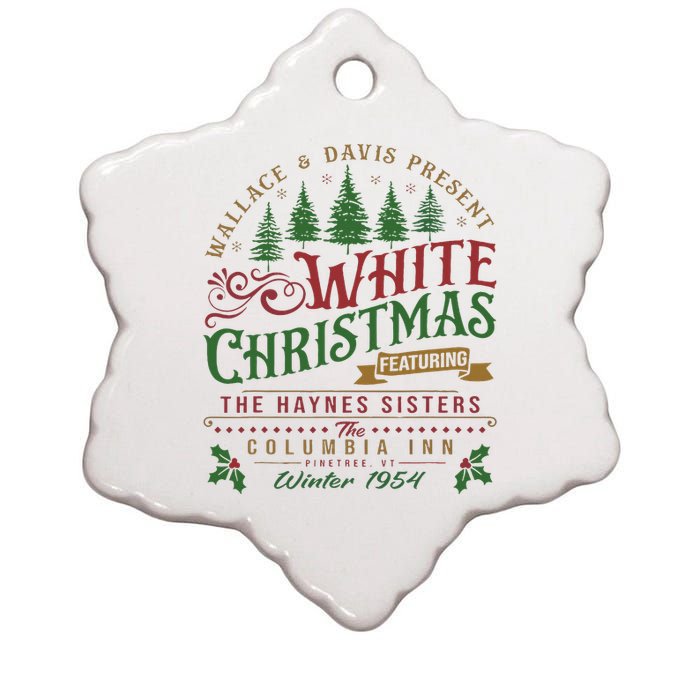 White Christmas Movie 1954 Xmas Song Haynes Sisters Xmas Ceramic Star Ornament