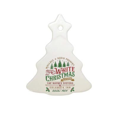 White Christmas Movie 1954 Xmas Song Haynes Sisters Xmas Ceramic Tree Ornament