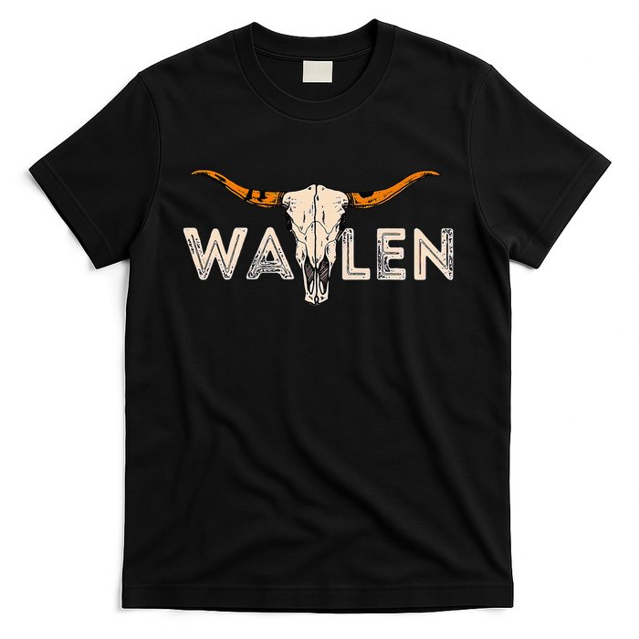 Western Country Music Girl Bull Skull T-Shirt