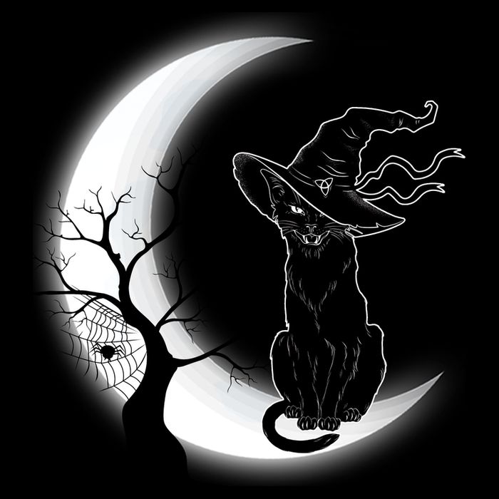 Witch Cat Moon Halloween Impact Tech Backpack