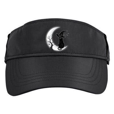 Witch Cat Moon Halloween Adult Drive Performance Visor