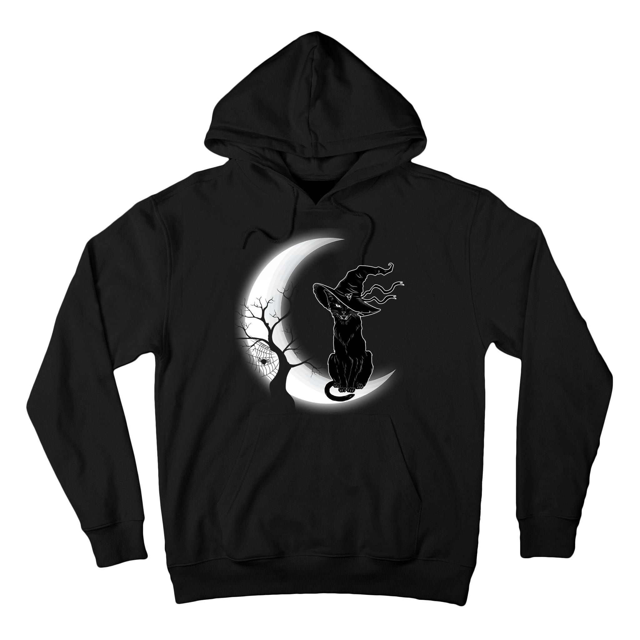 Witch Cat Moon Halloween Tall Hoodie