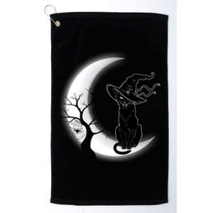 Witch Cat Moon Halloween Platinum Collection Golf Towel