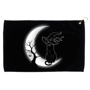 Witch Cat Moon Halloween Grommeted Golf Towel