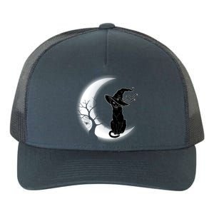 Witch Cat Moon Halloween Yupoong Adult 5-Panel Trucker Hat