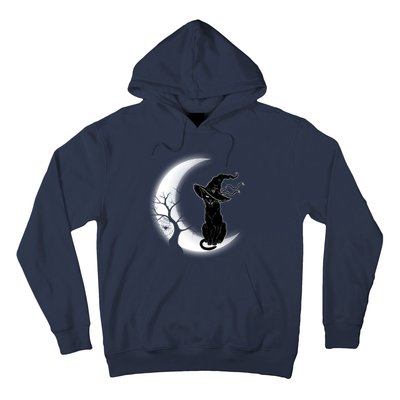 Witch Cat Moon Halloween Hoodie