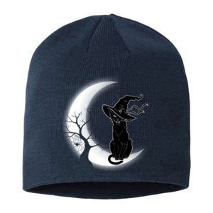 Witch Cat Moon Halloween Sustainable Beanie