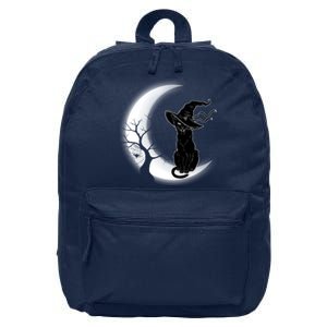 Witch Cat Moon Halloween 16 in Basic Backpack