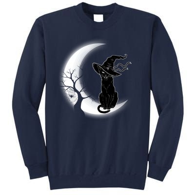 Witch Cat Moon Halloween Tall Sweatshirt